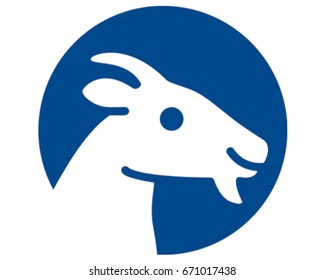 Billy Goat Vector Illustration. Cute Animal Icon.
