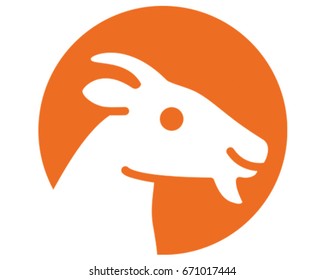 Billy Goat Vector Illustration. Cute Animal Icon.