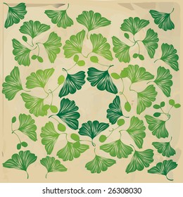 biloba leaves and seeds pattern