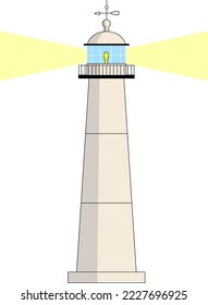 Imagen vectorial del faro de Biloxi, Mississippi Estados Unidos