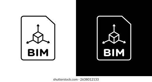Bim icon Graphic vector set for ui design