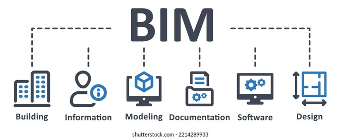 BIM icon - vector illustration . building, information, modeling, software, design, plan, documentation, infographic, template, presentation, concept, banner, pictogram, icon set, icons .
