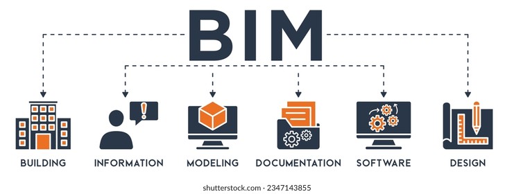 BIM icon - vector illustration . building, information, modeling, software, design, plan, documentation, infographic, template, presentation, concept, banner, pictogram, icon set, icons