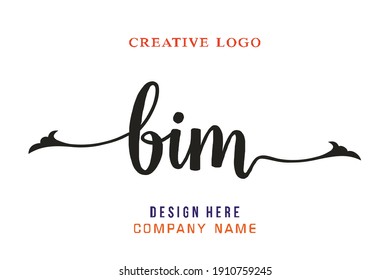 BIM lettering logo is simple, easy to understand and authoritative