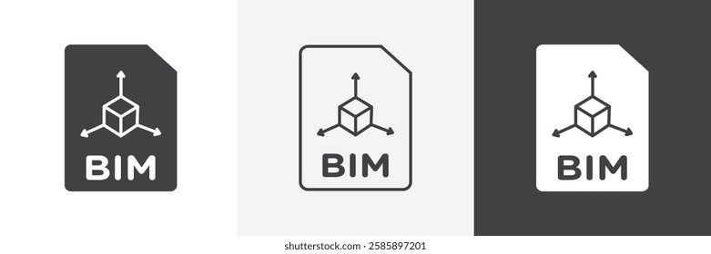 Bim vector icons collection graphic designs for ui designs