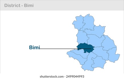 Bimi subdistrict map, Giridih District, Jharkhand state, Republic of India, Government of Jharkhand, Indian territory, Eastern India, politics, village, tourism