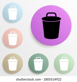Farbset für Mülleimer. Einfache Glyphe, flache Vektorgrafik von Web-Icons für i und ux, Website oder mobile Anwendung