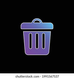 Bin blue gradient vector icon