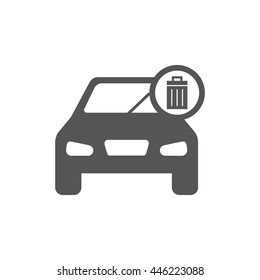 Bin car icon 