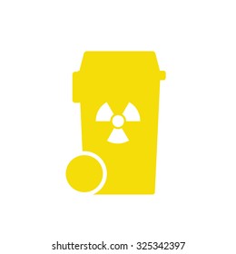 bin with  chemicals symbol