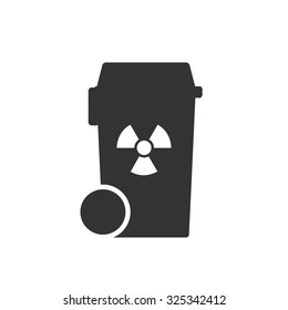 bin with  chemicals symbol