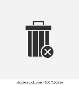 Bin delete icon illustration isolated vector sign symbol