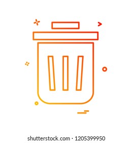 Bin  dustbin  full  garbage  recycle trash icon vector design