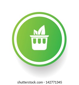 Bin ecology symbol,vector