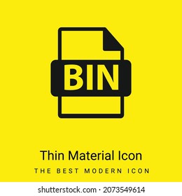 BIN File Format minimal bright yellow material icon