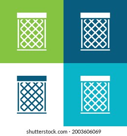 Bin Flat four color minimal icon set