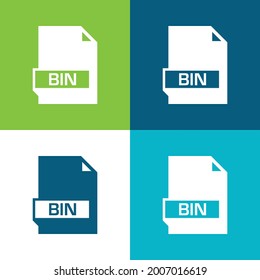 Bin Flat four color minimal icon set