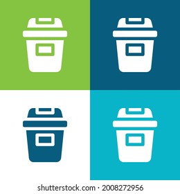Bin Flat four color minimal icon set