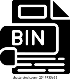 BIN Glyph Icon Vector Design