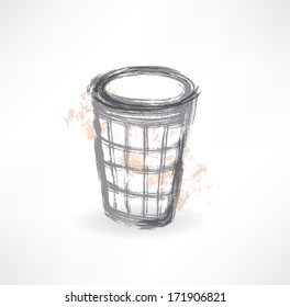 bin grunge icon.
