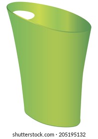 Bin for home and office from polypropylene. Vector illustration.