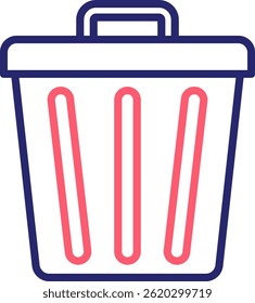 Bin Icon Color Vector Illustration