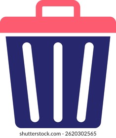 Ilustración vectorial de relleno de icono de papelera
