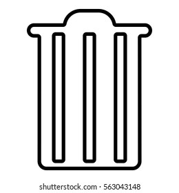 Bin icon - Flat design, glyph style icon - Outline black