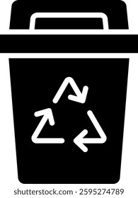 Bin Icon Glyph Vector Illustration