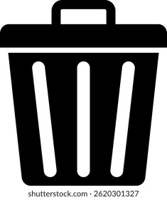 Ilustración vectorial de glifo de icono de papelera