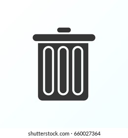 Bin icon illustration isolated vector sign symbol