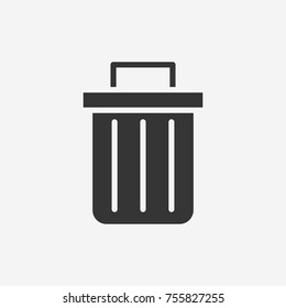 Bin icon illustration isolated vector sign symbol