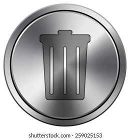 Bin icon. Internet button on white background. EPS10 Vector. 