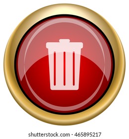 Bin icon. Internet button on white background. EPS10 vector.

