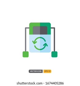 bin icon in isolated on white background. for your web site design, logo, app, UI. Vector graphics illustration and editable stroke. EPS 10.