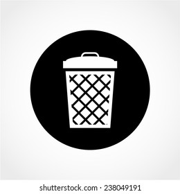 Bin Icon Isolated on White Background