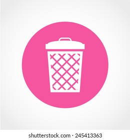 Bin Icon Isolated on White Background