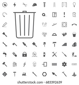 bin icon isolated on white background
