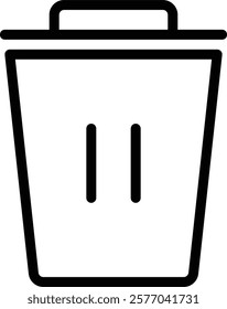 Bin Icon in Line Style