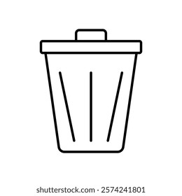 Bin icon linear logo isolated