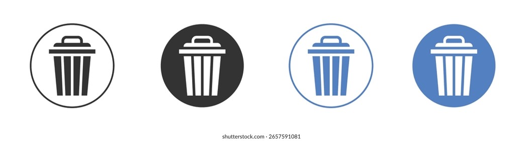Diseños gráficos de logotipo de icono de papelera