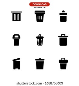 icono bin o logotipo símbolo de signo aislado ilustración vectorial - Colección de iconos vectoriales de estilo negro de alta calidad
