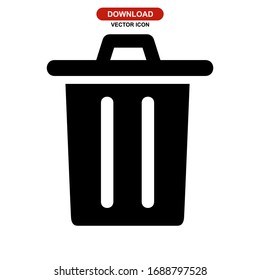bin icon or logo isolated sign symbol vector illustration - high quality black style vector icons
