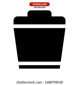 bin icon or logo isolated sign symbol vector illustration - high quality black style vector icons
