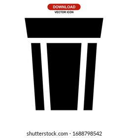bin icon or logo isolated sign symbol vector illustration - high quality black style vector icons
