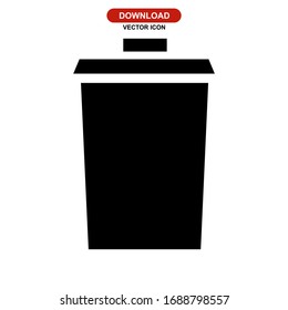 Icono bin o logotipo símbolo de signo aislado ilustración vectorial - iconos vectoriales de estilo negro de alta calidad
