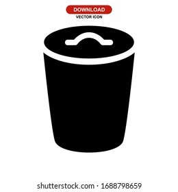 bin icon or logo isolated sign symbol vector illustration - high quality black style vector icons
