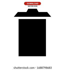 bin icon or logo isolated sign symbol vector illustration - high quality black style vector icons
