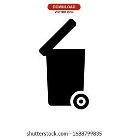bin icon or logo isolated sign symbol vector illustration - high quality black style vector icons
