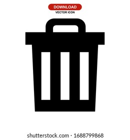 bin icon or logo isolated sign symbol vector illustration - high quality black style vector icons
